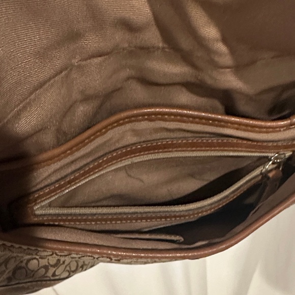 Coach 6818 Vintage Soho British Tan Leather & Signature C Canvas Bag RARE - Picture 9 of 10